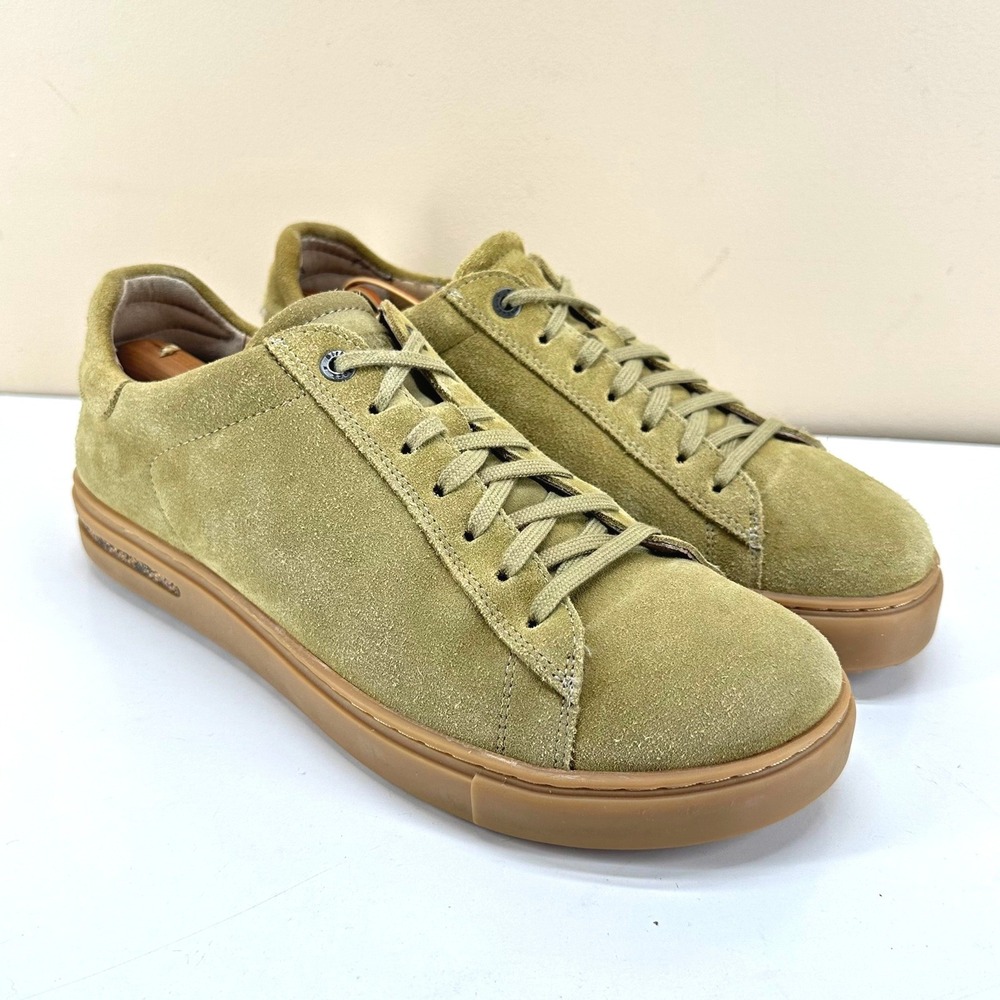 Birkenstock Bend Low Sneakers 41 Women's 10 Men's 8 Tan Gum Suede Leather Shoes